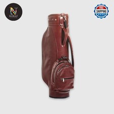 Premium Handmade Leather Golf Bag – Vintage Style Cart & Carry Bag  Luxury Full