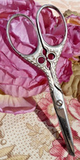 OLD PAIR of German Steel Embroidery Scissors Late 19th Century