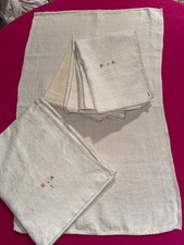 7 very old hemp tea towels 78 cm x 51 cm ref T206