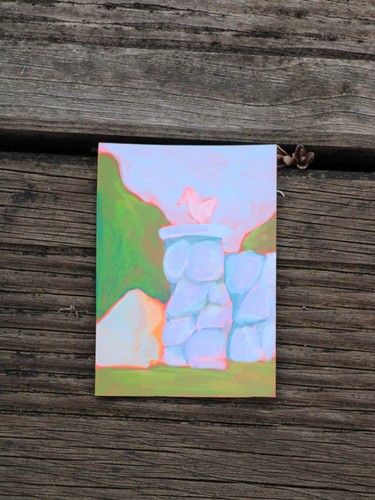 Aceo original art - card,