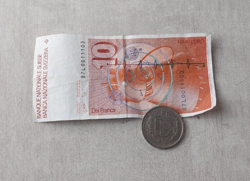 Ancien billet francs suisse - 10,