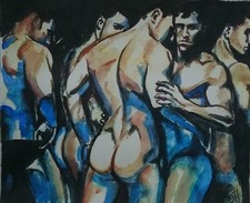 sauna, backroom Gay, peinture