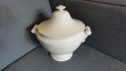 Ancienne soupiere faience fine - ancienne,