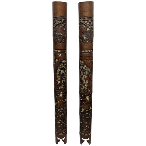 Paire bambous marqueté - paire, de