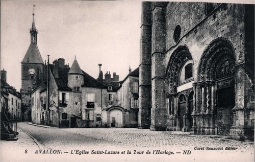 Cpa avallon l - 89, l'eglise