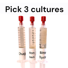 Liquid Culture 3 Pack Pick Any From List Grow Mushrooms + instructions