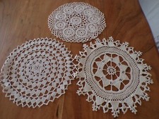 Lot de 3 Napperons anciens  en
