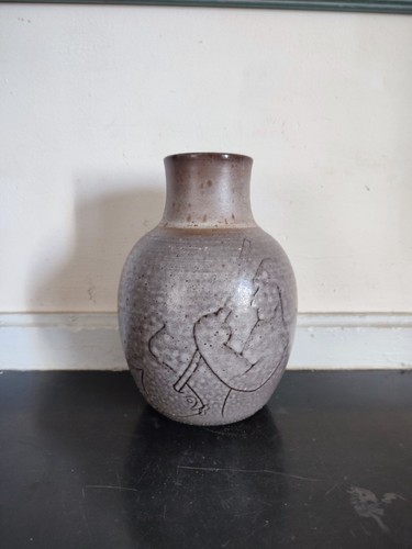 Vase grès décor - grès, à