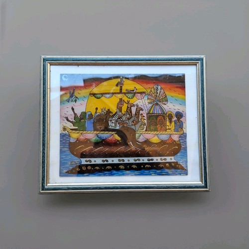 Peinture art vintage africain - peinture,