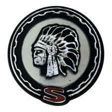 Vintage Jeep Cherokee S Chief 1.75" Head Glove Box Dash Emblem Badge