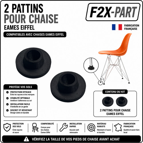 Patins chaise eames eiffel - 2,