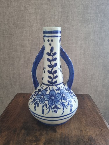 Vase style delft bleu blanc - blanc, 22