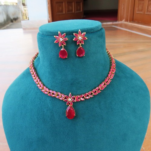 Parure collier boucles - collier,