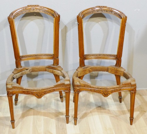 Paire chaises époque - de, d'époque