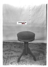 Antique Photo Glass Plate Positive Black & White 13x18cm Vintage Stool