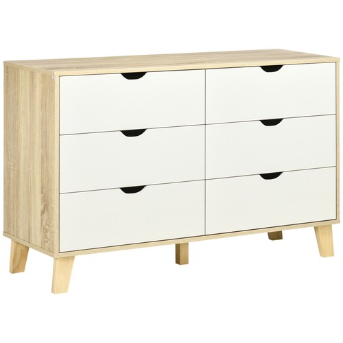 Commode homcom tiroirs effet - commode,