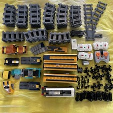 HUGE LOT LEGO Train 60197 60051 Pieces Parts Train Tracks Motor Battery Remote