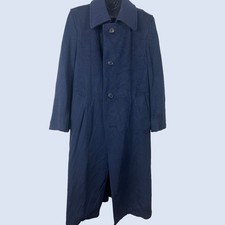 Salko Baur Foradori Tirol Loden Mens Wool Button Coat Long Navy Blue Overcoat 50