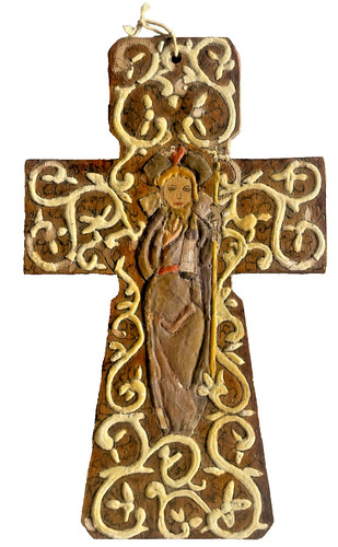 Ancien crucifix bois - en,