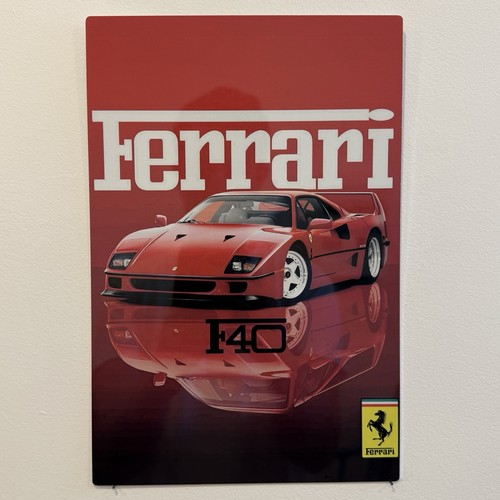 Plaque métal ferrari f40 - métal,