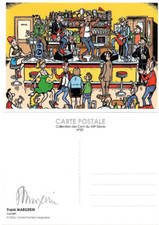 CARTE POSTALE LUCIEN AU BAR TIRAGE LIMITE ET SIGNE PAR FRANK MARGERIN NEUF