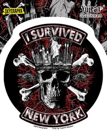 Autocollant biker skull i - autocollant,
