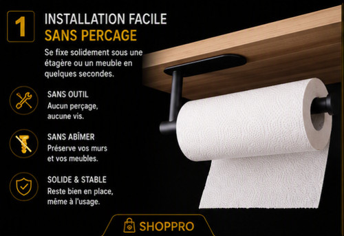 Support essuie tout sous - essuie-tout,