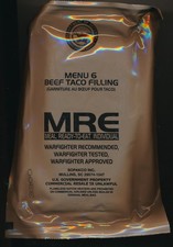 PORT OFFERT Rare Ration combat USA MRE  MENU 6 BOEUF TACO Emb. 2024