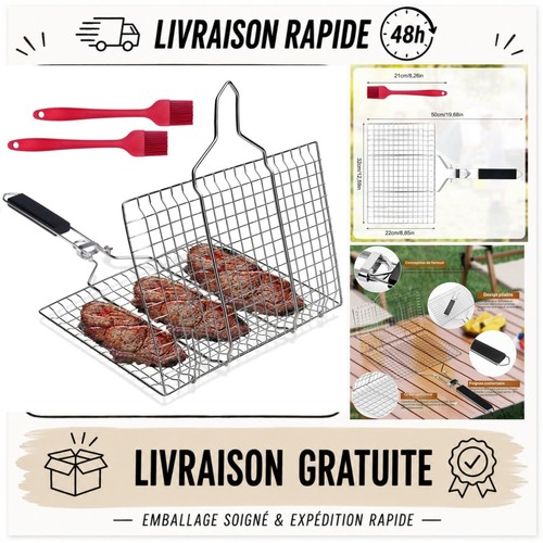 Panier barbecue inox - , pliable
