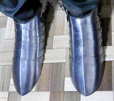 Médiévale Combat Acier Rare Bottes Fantaisie Ensemble Wearable Métal Armor Shoes