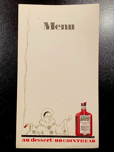 Rare menu vierge liqueur - menu,