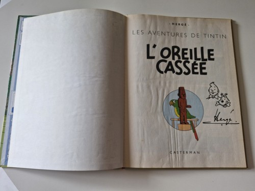 Tintin dédicace hergé - dédicace,