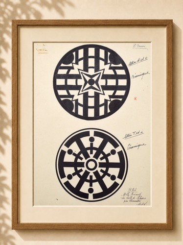 Art deco ceramic - ceramic, circular