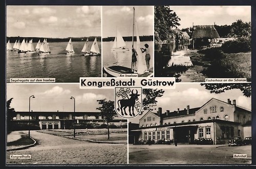 Carte postale güstrow - postale, güstrow,