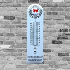 plaque émaillée MORRIS MINOR thermomètre 43 cm enamel sign emailschilder