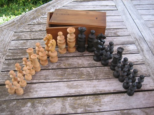 Ancien pions jeu echec en - jeu, d'echec