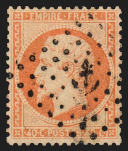 Napoléon 40c orange - n°23,, napoléon,