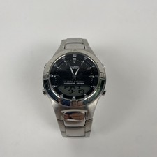 CASIO EDIFICE EFA-110 ANA-DIGI TELEMEMO WORLD TIME WATCH NEW BATTERY NEEDS BAND