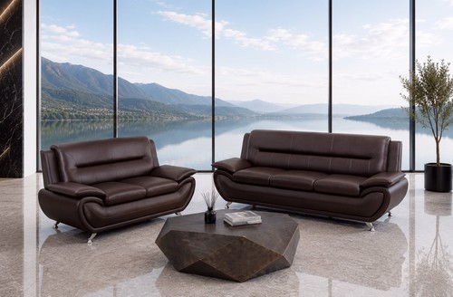 New brown leather gel - gel, 2pc