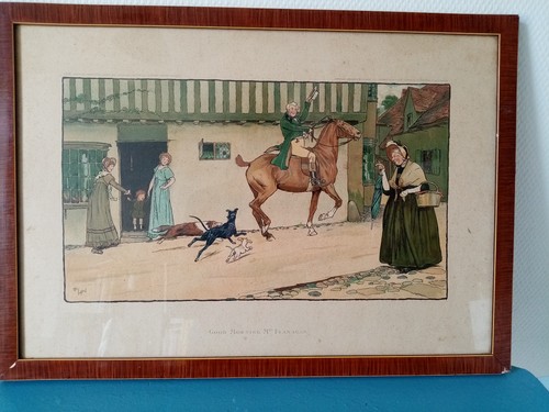 Cecil aldin ancienne estampe - cecil,