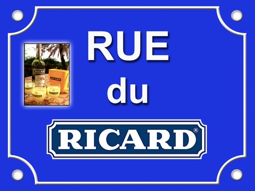 Plaque publicité rue ricard - rue,