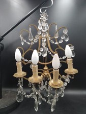 Beautiful Lyre Garland Tassels Empire Wall Sconce 4 Lights Gilded Bronze