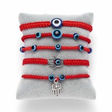 Braided Red Thread Bracelets For Women Men Turkish Evil Eye Beads Lucky Jewelry