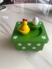 FÜRNI'S Wooden Chicken and Egg Shaped Music Box
