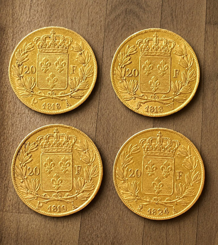 Lot francs or louis - , 20
