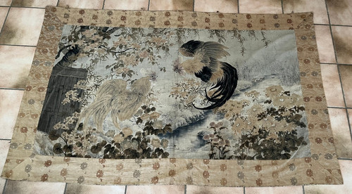 Tenture décorative soie - tenture, en