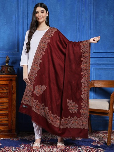 Luxe bordeaux pashmina - bordeaux,