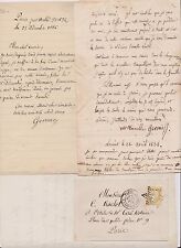 Gérono Camille. Professor of mathematics inventor Lemniscate. Letter Signed 1832