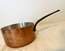 Mauviel 1830 Copper Saucepan Tin Lined Cast Iron Handle Made in France 7 Inch
