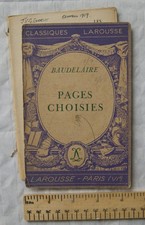 1957 Baudelaire, Les Fleurs du Mal, Pages Choisies, Classiques Larousse